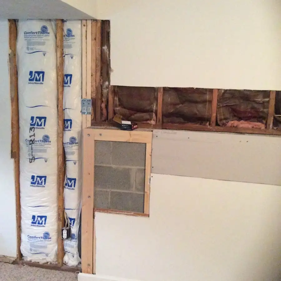 Wall insulation replacement during Contents Cleaning & Restoration in Essex